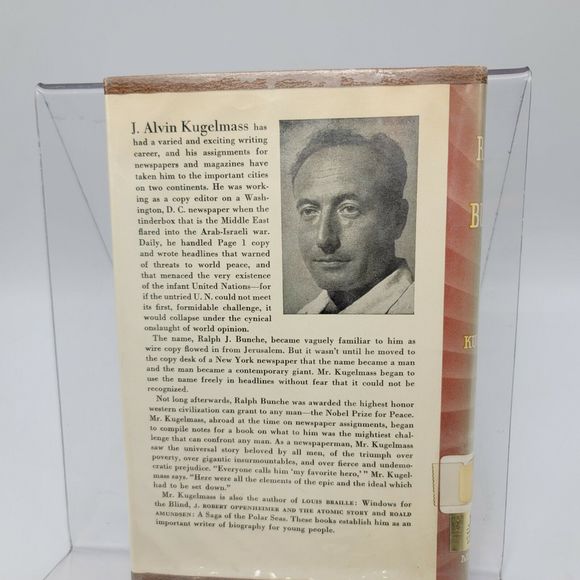 Ralph J. Bunche Fighter for Peace Kugelmass 1968 Hardcover Juvenile Biography - Picture 2 of 7